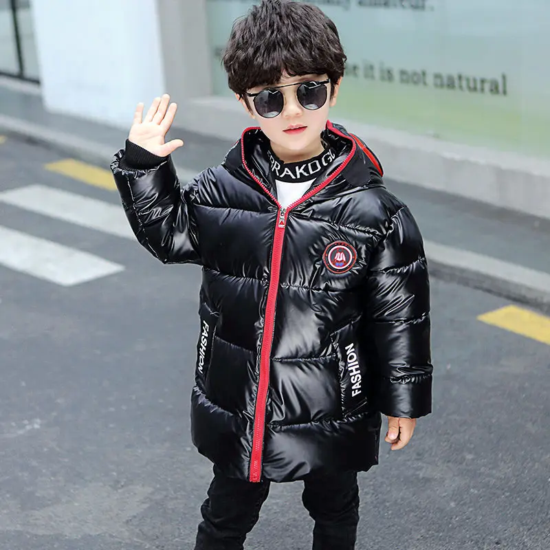 Brand Kids Boy Winter Jacket with Glasses in Hood Cool Snow Jacket Coat High Quality Children boys Snow Clothes 3-9 Years