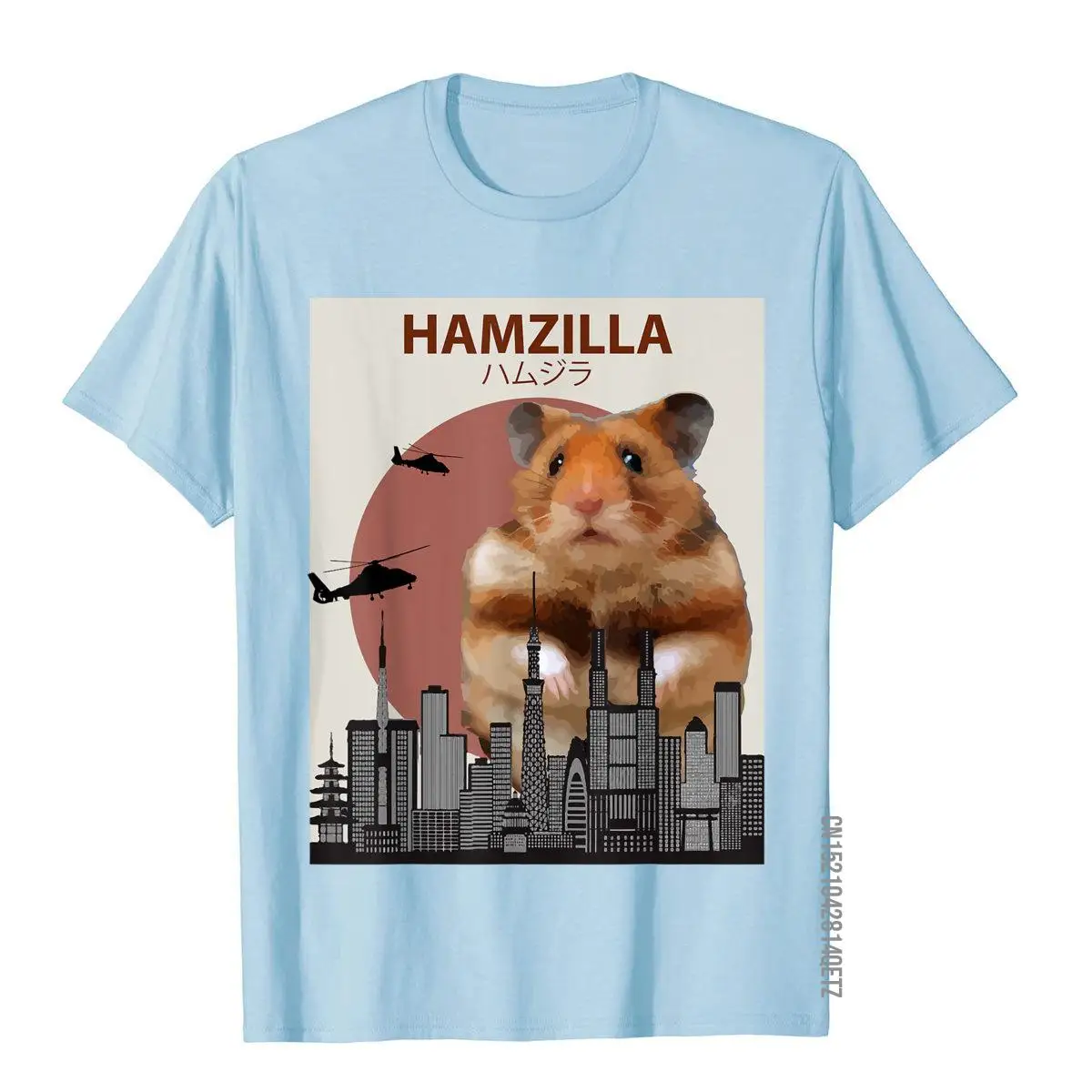 Funny Hamster T-Shirt Hamzilla- Cute Gift For Hamster Lovers T Shirt Tops Shirt Prevailing Cotton Fashionable Summer Mens