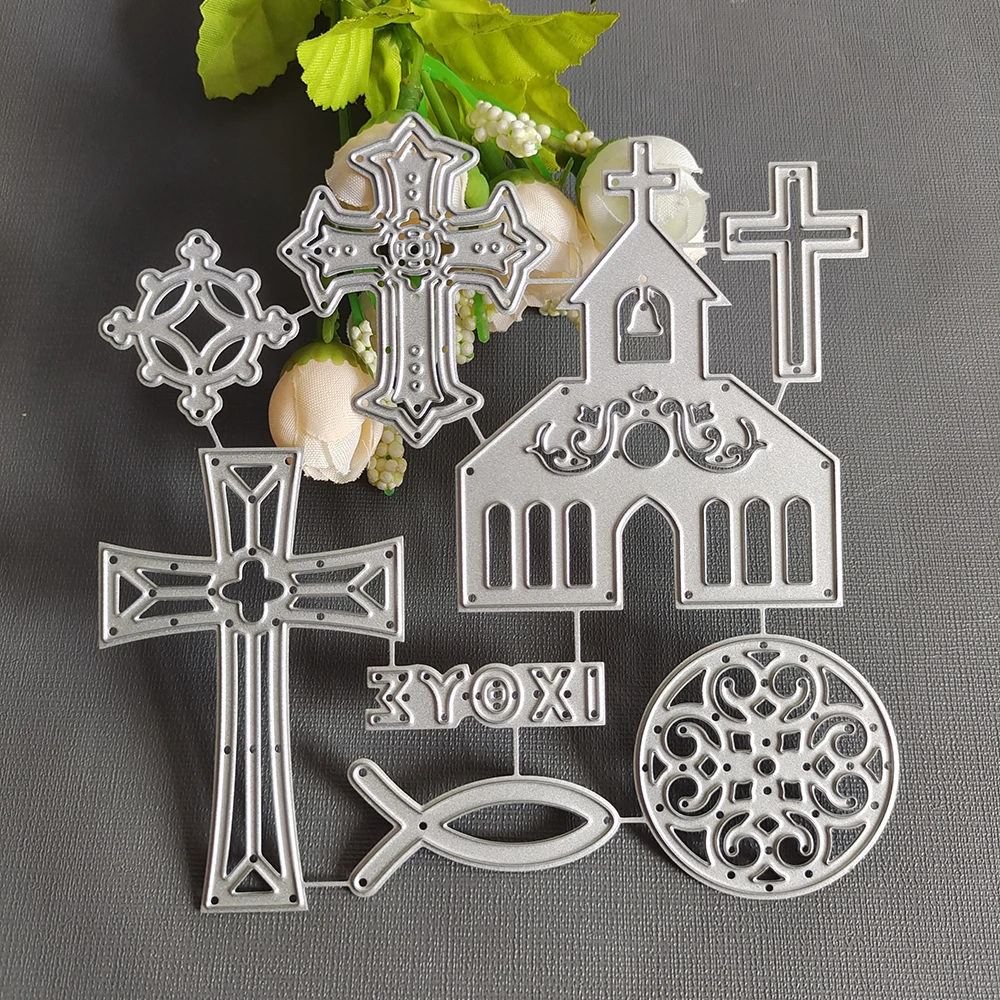 8 Pieces Cross Metal Cutting Dies For DIY Scrapbooking/Card Making/Album Decorative Crafts Handmade Embossing Die Cuts