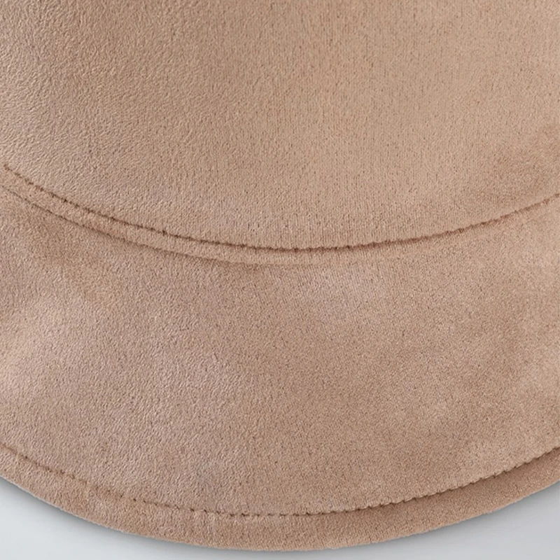 Korean Autumn Winter Warm Suede Panama Hats Double Sided Thick Bucket Hats for Men Large Size Fashion Hip Hop Caps Keep Warm