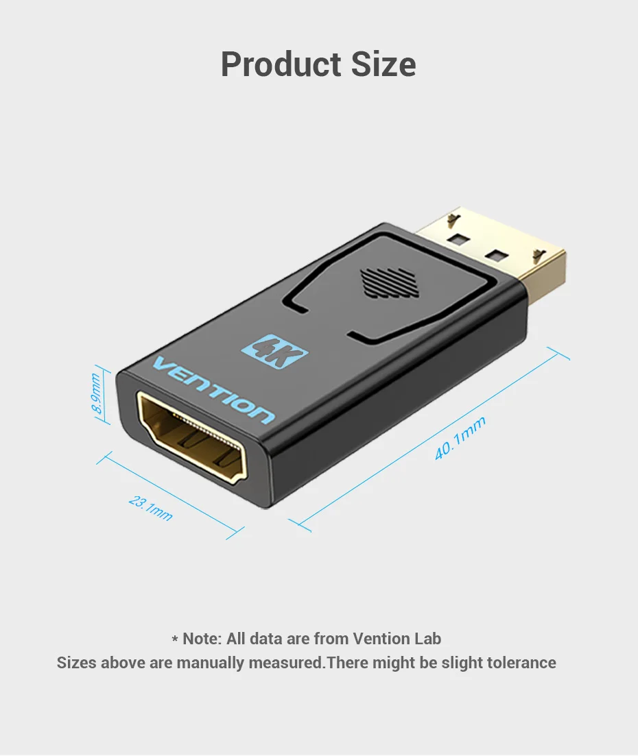 Tions DisplayPort zu HDMI Adapter 4K Männlichen DP auf HDMI Buchse Video Audio Converter für PC Laptop Projektor DisplayPort zu HDMI – Detail 17