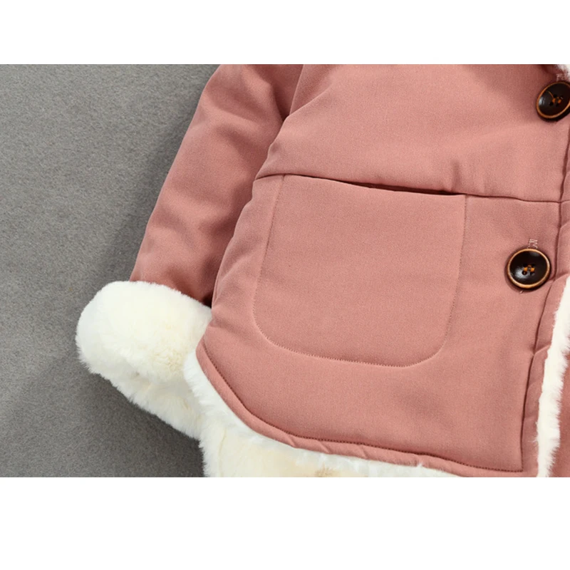 Cold Winter Baby Girls Jackets for Infants Thick Coats Girls Warm Hooded Velvet Jacket Children Outerwear 0-4 Y Toddler Snowsuit