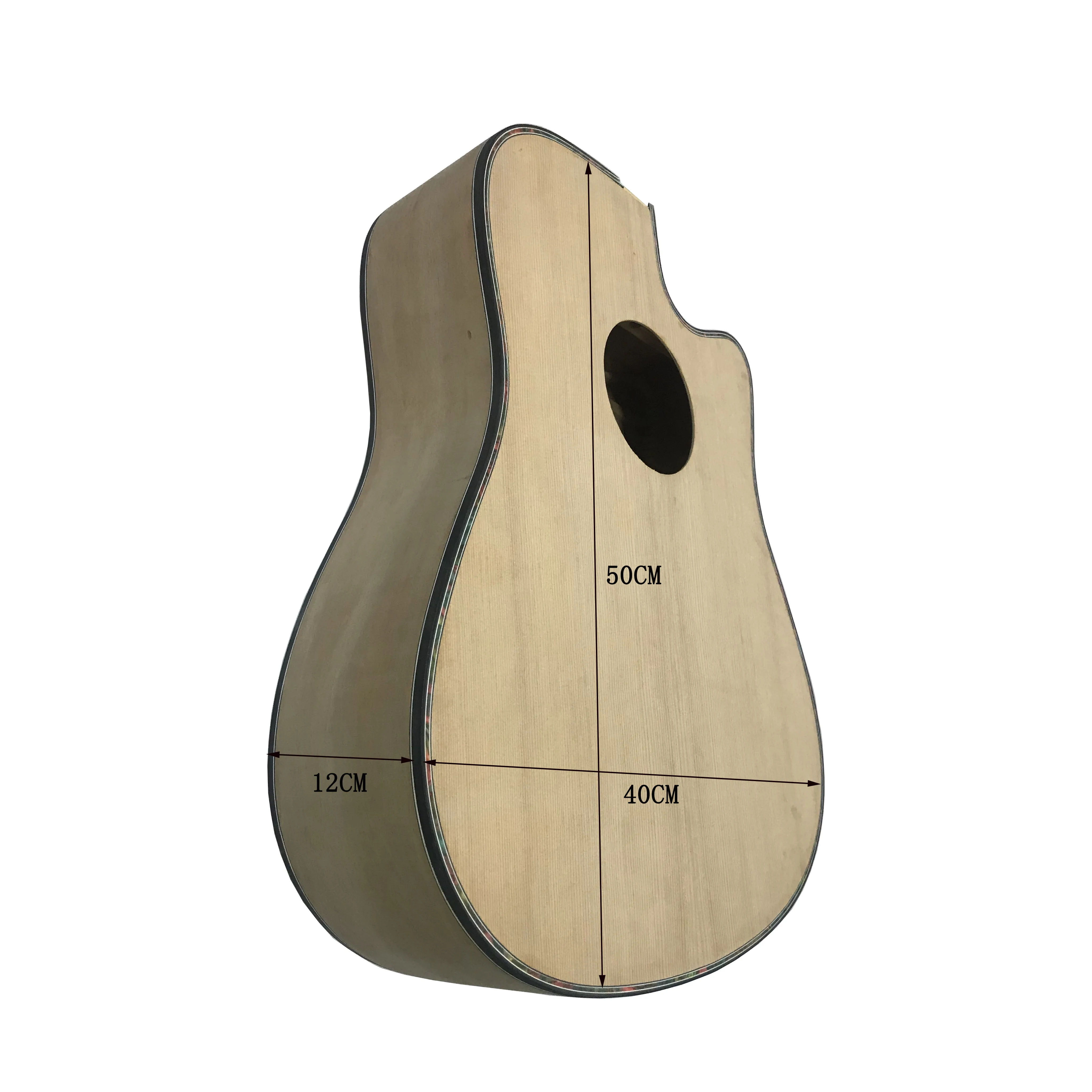 Electric Acoustic and Folk Guitar Body Made, Solid Spruce, Thin Natural Colour, High Gloss, 40 Inch, DIY, ST Bass Accessories