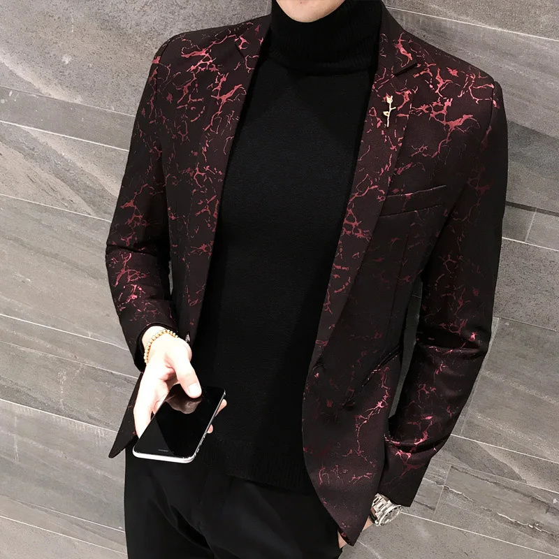 

Men Luxury Party Prom Blazer Autumn Shinny Dj Stage Blazers Jacket Men Slim Fit Business Dress Suit Coat Jackets