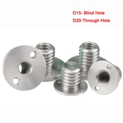 Stainless Steel Tripod Conversion Screw Through Hole/Blind Hole 1/4
