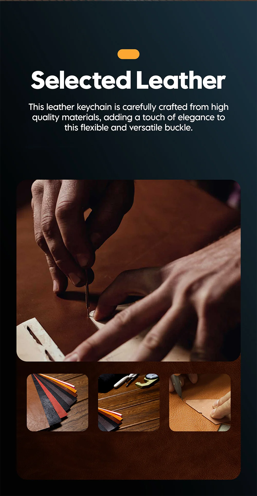 Vothoon PU-Lederhülle für Apple Airtag, Schutzhülle für Apple Locator Tracker, Anti-Verlust-Gerät, Schlüsselanhänger – Detail 3