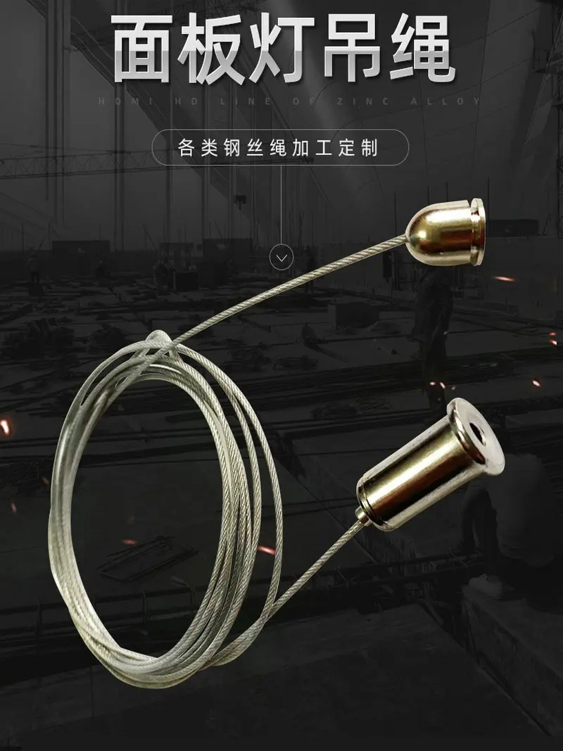 HQ CUSTOMIZED Stainless Steel Lifting Wire Rope Cable with Fittings LED String Suspension Kits