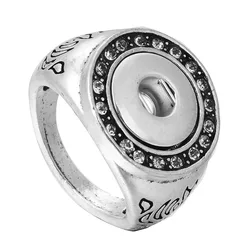 New Snaps Jewelry 12mm Snap Button Rings Metal Snap Rings Snap Buttons Jewelry Wholesale #7#8#9#10 Size