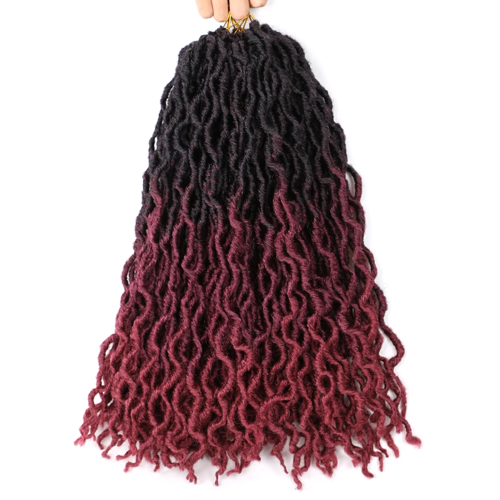 Gypsy Locs Synthetische Goddess Faux Locs Häkelhaar Weiche Zöpfe Dreadlocks Lockige Twist-Flechthaare für Frauen Schwarz 15 Stränge – Detail 10
