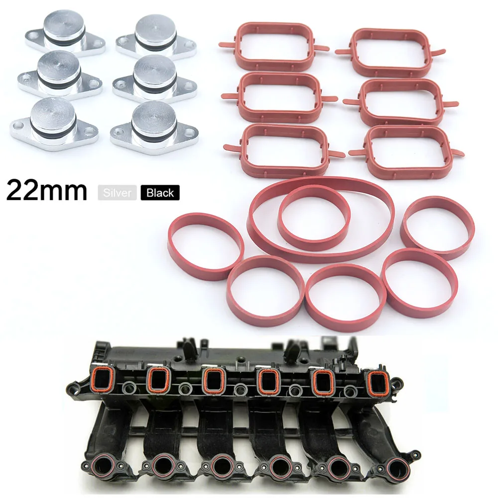 

4 insiemi 22 millimetri Diesel Swirl Flap spazi vuoti Bungs aspirazione guarnizioni Kit per BMW M47/E46 320d 330d 525d 530d SI-A