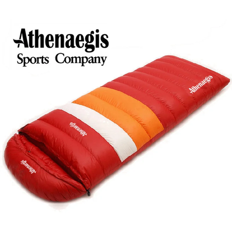 Athenaegis Envelope Waterproof  800G White Goose Down Filling Can Spliced  Sleeping Bag Slaapzak Sac De Couchage