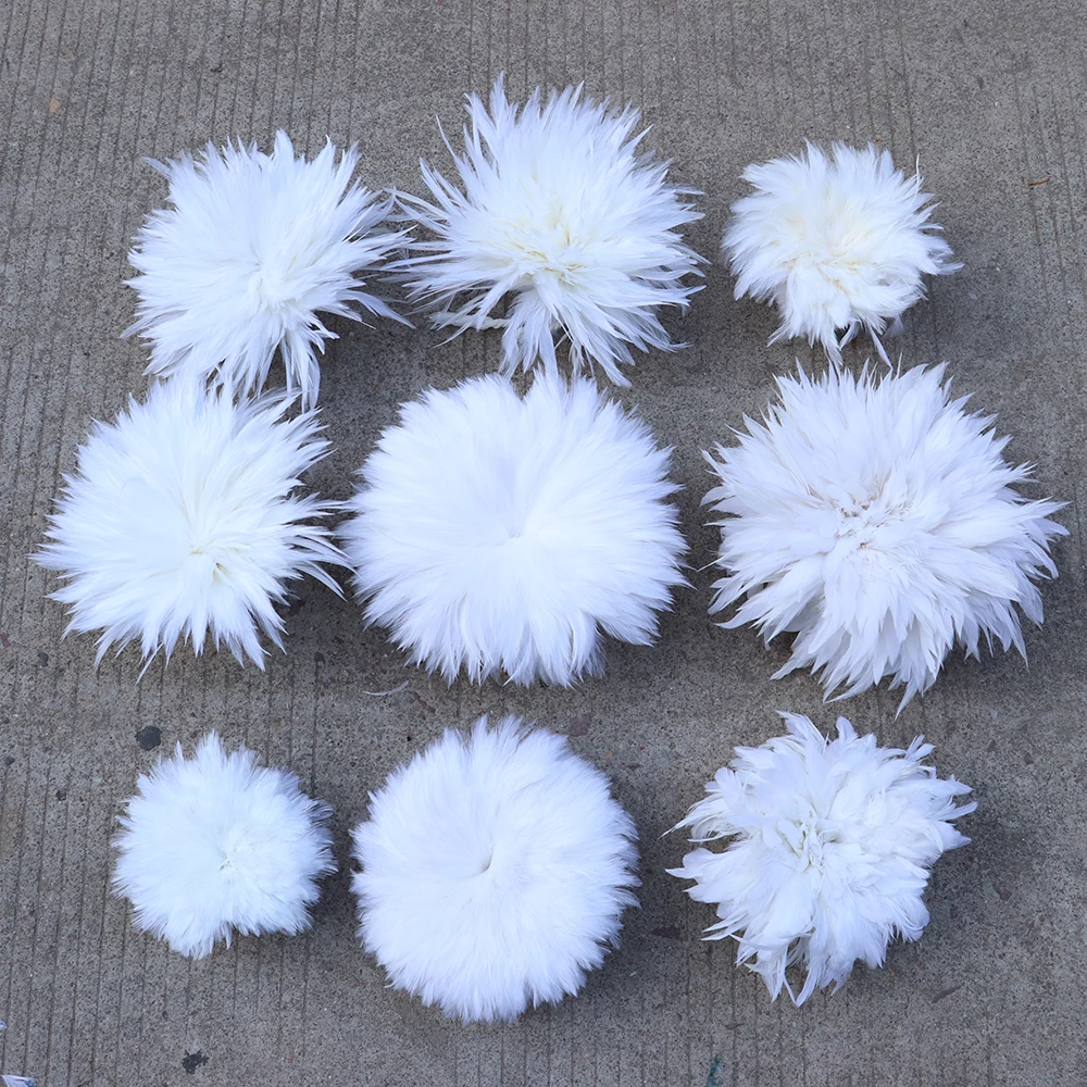 WCFeatherS 800-1000PCS Natural White Rooster Saddle Feathers Fly Tying Material DIY Jewelry Decorative Plume Wholesale