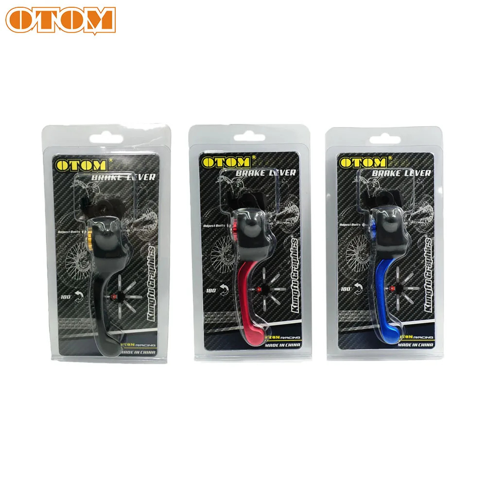 OTOM Motorcycle Front Brake Lever CNC 7 Gears Adjustable Folding Extendable Aluminum Handle Girps For HONDA CRF 250R 450R 250RX