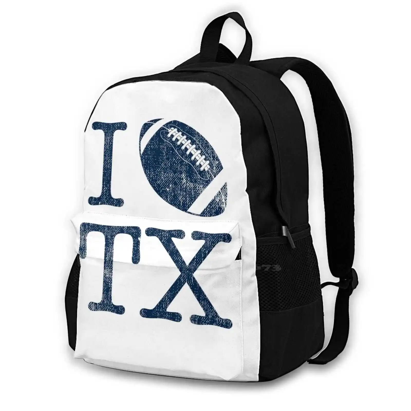 Vintage Dallas Football Team I Love Tx Cowboys Goalline Sport Gift School Bags For Teenage Girls Laptop Travel Bags Wft