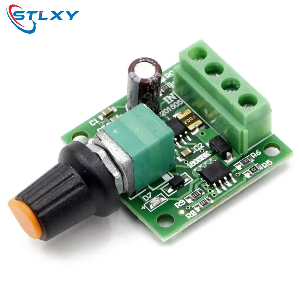 DC 1.8V 3V 5V 6V 12V 2A PWM Motor Speed Controller Low Voltage Motor Speed Controller PWM 0~100% Adjustable Drive Module