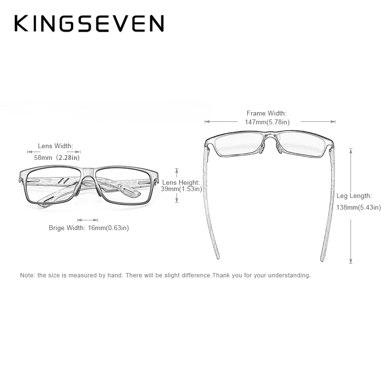 KINGSEVEN New Design UV400 Polarized Sunglasses Men Aluminum Handmade Walnut Wooden Splice Eyewear Accessories Eye Glasses Women