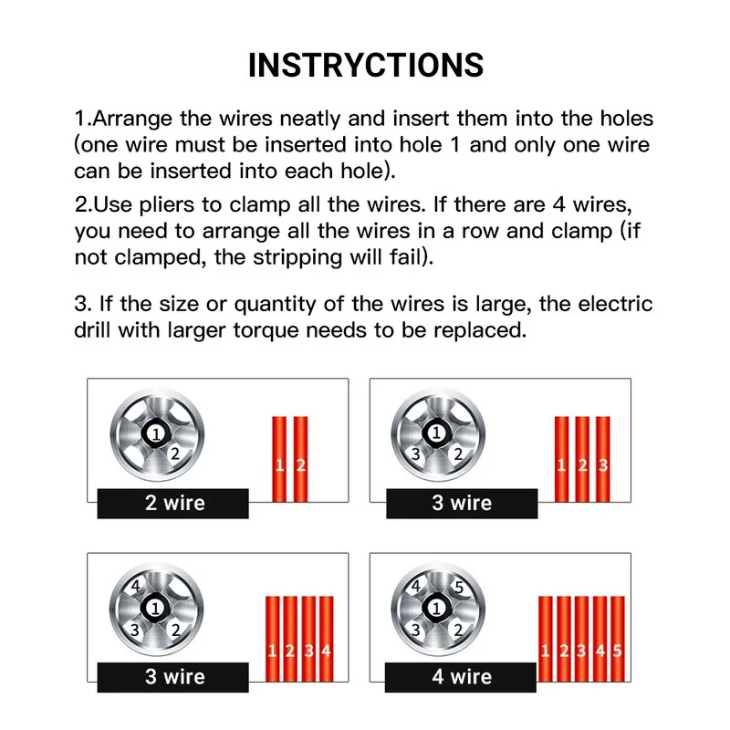 Alat Kawat Putar Elektrik 2 ~ 5 Lubang Kawat Pemutar Otomatis Universal Elektrik Konektor Mesin Penggandaan