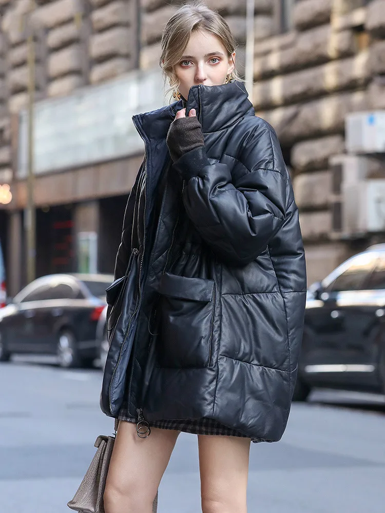 AYUNSUE ของแท้หนังแจ็คเก็ตฤดูหนาวจริง Sheepskin Coat หญิงกลางยาวลงแจ็คเก็ตใหม่ Abrigos Mujer invierno