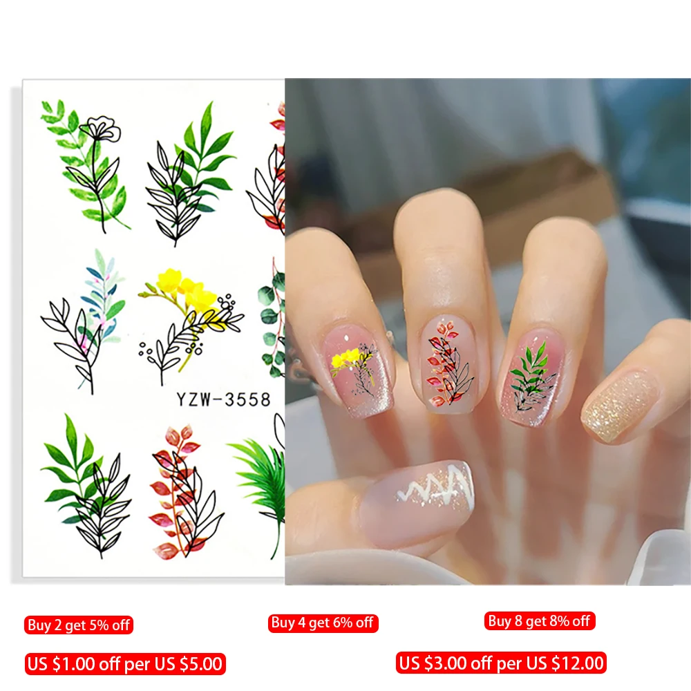 Lavender Colorful Stickers Water Decals Nail Art Stickers Nail Stickers Rose Manicure Watermark Fashion Manicure Sticker Slider