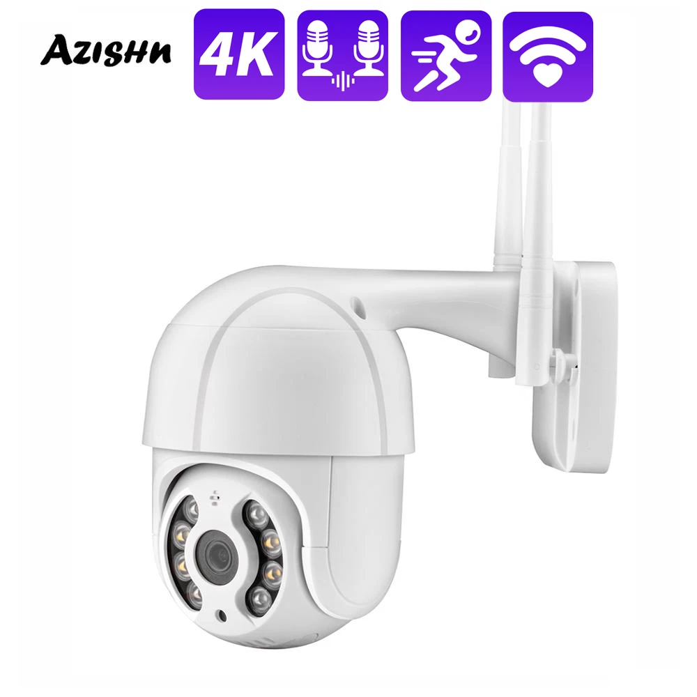 4K 8MP PTZ WiFi IP Camera Outdoor 5X Digital Zoom Speed Dome 3MP 2MP Two-way Audio AI Human Detect Alarm Wireless CCTV Security