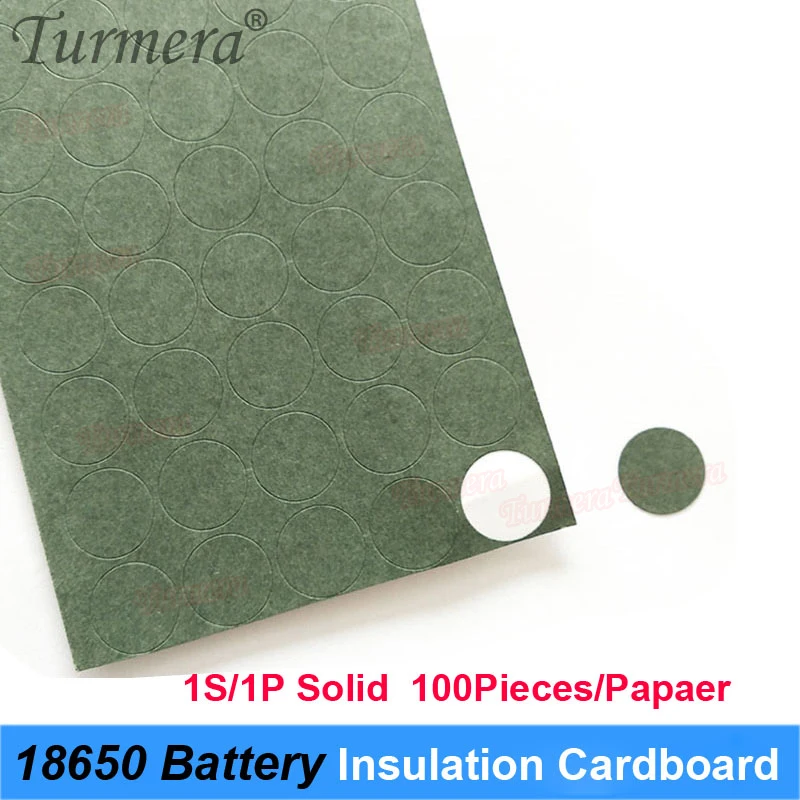 Turmera 18650 Lithium Battery Insulator Insulation Ring Adhesive Cardboard Paper for Screwdriver Drill o E-bike Battery Pack Use