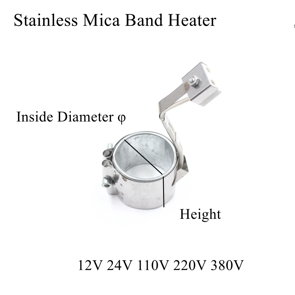 Stainless Steel Mica Band Coil Heater 170mm 175mm 180mm 185mm 190mm 200mm 220V Hot Runner Electric Heating Plastic Extruder