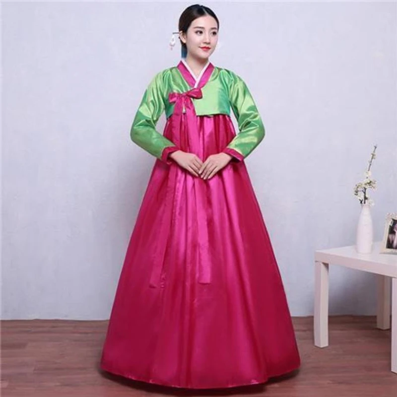 

Daily Women Korean Traditional Hanbok Female Anicent Retro Korean Court Wedding Dresses Lady Asian Palace Stage Cosplay Clothing