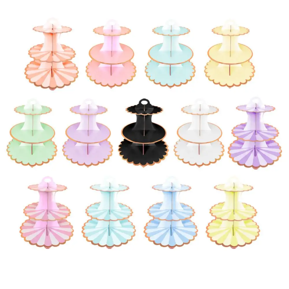 3-Layer Cupcake Dessert Paper Stand Multifunctional Muffins Pastries Desserts Display Rack Birthday Wedding Party Supplies