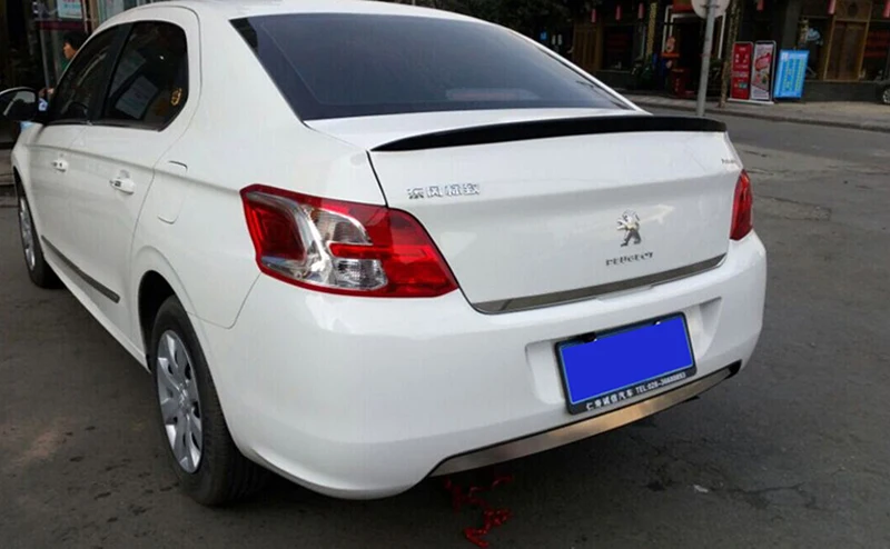 For Peugeot 301 Spoiler High Quality ABS Material Car Rear Wing Primer Rear Spoiler For Peugeot 301 2013-2016 Spoiler