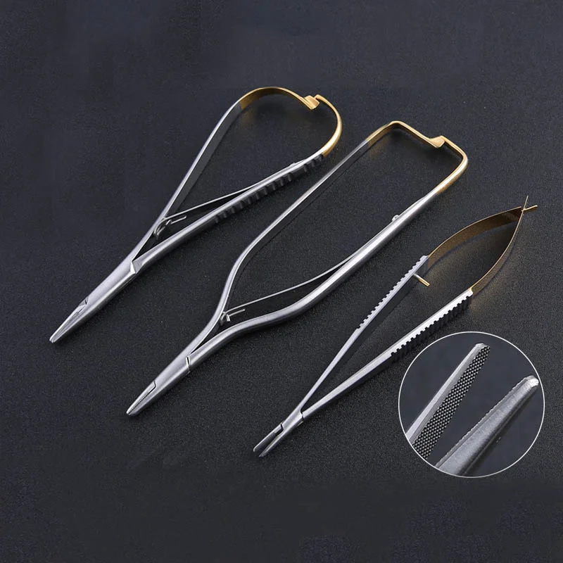 Medical Grade Stainless Steel Matthew Full Grip Single Use Needle Holder Cosmetic Plastic Surgical Needle for Surgery Naht