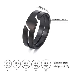 Skyrim Fashion Simples Edelstahl -Paar Ring für Männer Frauen lässige Finger Ringe Juwely Geschenk geben 2025 Neu 8 Hauptverkaufsring für Paar - №5