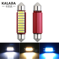 2X Festoon C5W 31mm 36mm 39mm 41mm 7020SMD Bulbs Car Lights Dome Lamp Icense Plate Lamp 4000K 6000K 12V Crystal Blue Warm White