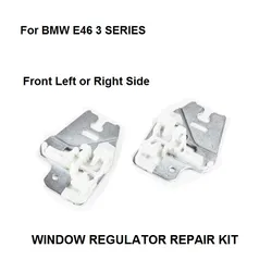 WINDOW METAL SLIDER FOR BMW E46 3 SERIES WINDOW REGULATOR REPAIR CLIPS with METAL SLIDER FRONT RIGHT or LEFT 98-13