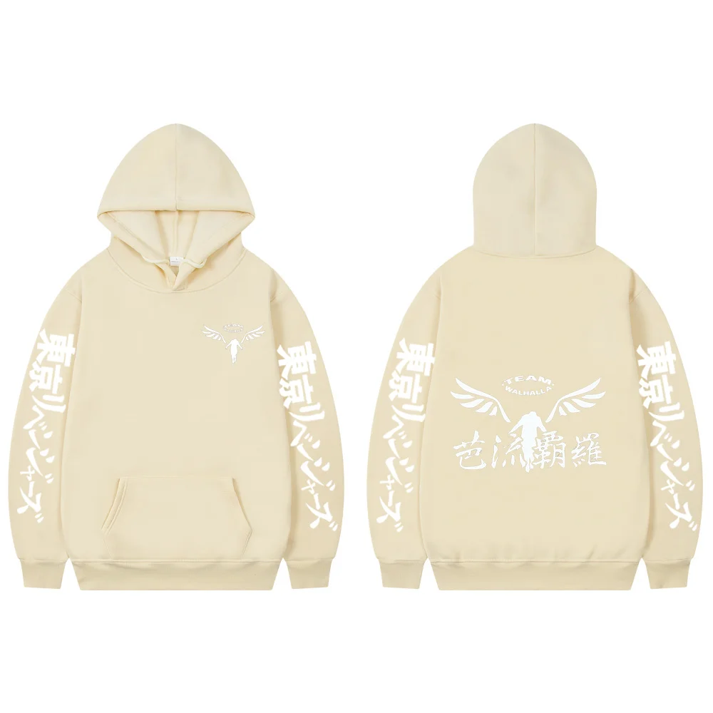 Anime Gambar Valhalla Tokyo Revengers Kawaii Hoodie Aesthetic Pocket Casual Loose Sweatshirts Anime Tokyo Revengers Tops