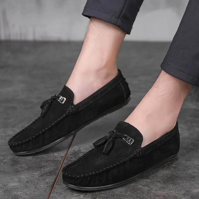 

Tenis Masculino Suede Leather Formal Suit Shoes Mens Dress Sneakers Shoes Tassel Loafers Outdoor Zapatos Hombre Chaussure Homme