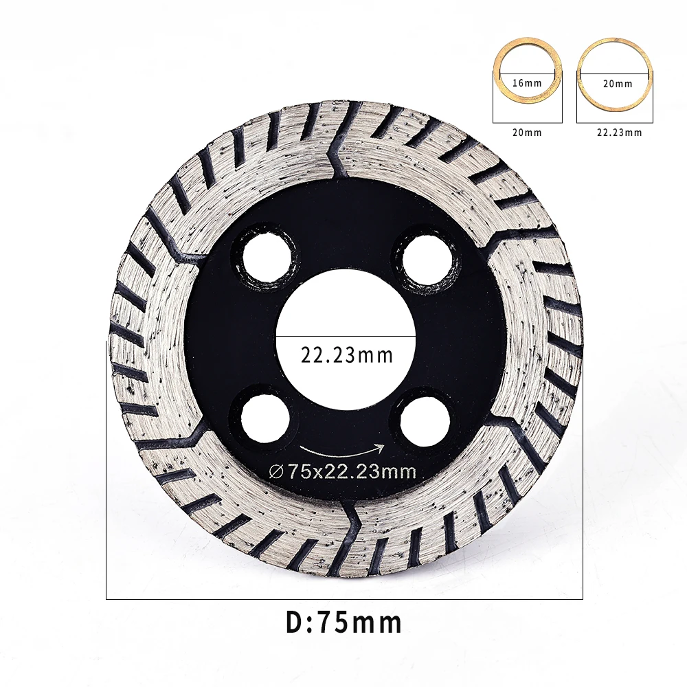 Dia 75/110/125/150mm Diamond Turbo Saw Blade Granite Diamond Blade For Cutting And Grinding Granite Marble Ceramic Tile