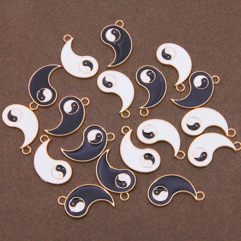 6pcs/set of the best friends exquisite gift Yin Yang necklace Tai  gossip pendant couple DIY necklace accessories production