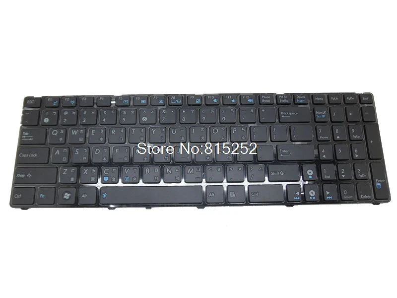 Laptop Keyboard For ASUS K52 UL50 K52DE K52DR K52DY UL50AG UL50AT Black With Black Frame TW Taiwan/NE Nordic/CZ CZECH