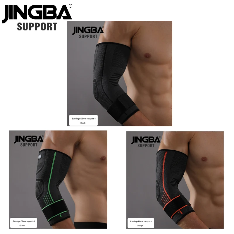 JINGBA SUPPORT 1PCS Compression Elastic Nylon Basketball Elbow brace volleyball elbow protector support Bandage Elbow pad Safety