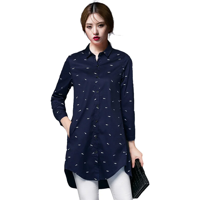 Camicia in camicetta di cotone 100% donna primavera autunno Top e camicette da donna Top camicie da donna abiti abbigliamento taglie forti blusa nave libera