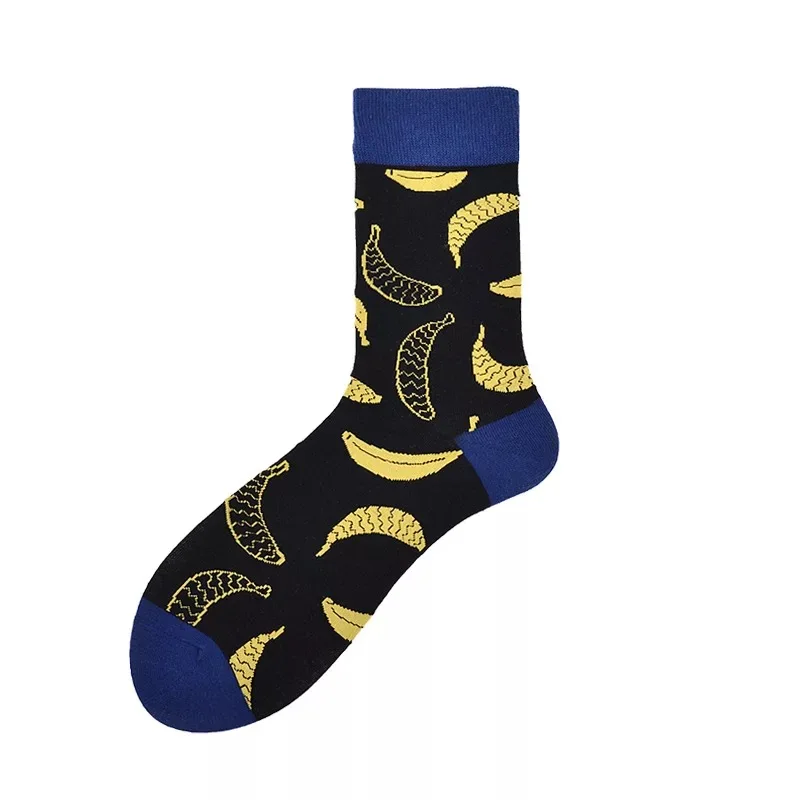 Men Socks Cotton Hiphop Funny Crew Socks Harajuku Casual Cartoon Animal Fruit Dog Women Socks Novelty Gift Socks