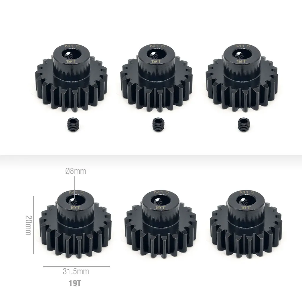 Surpass Hobby M1 5mm M1.5 8mm 11T 12T 13T 15T 17T 19T 20T Gear for 1/8 1/7 1/5 1/6 RC Cars Hobbywing Rocket Brushless Motor