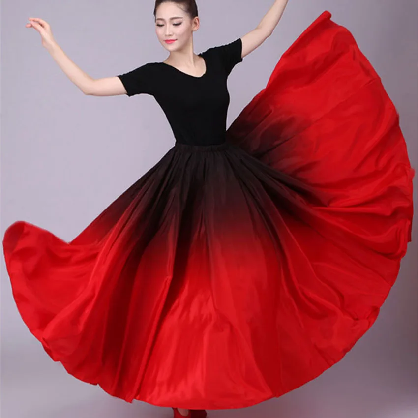 180-360degree Belly Dancing Performance Clothing Gypsy Women Spanish Traditional Costumes Flamenco Skirt Flamingo Clothing