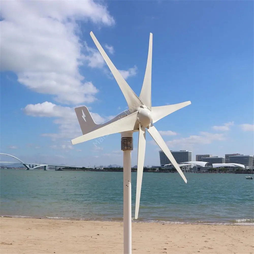 600W 12V 24V Wind Turbine Generator 3 5 Blades Residential AC Hawt Wind Mill with Free MPPT Controller Charging Indicator LED