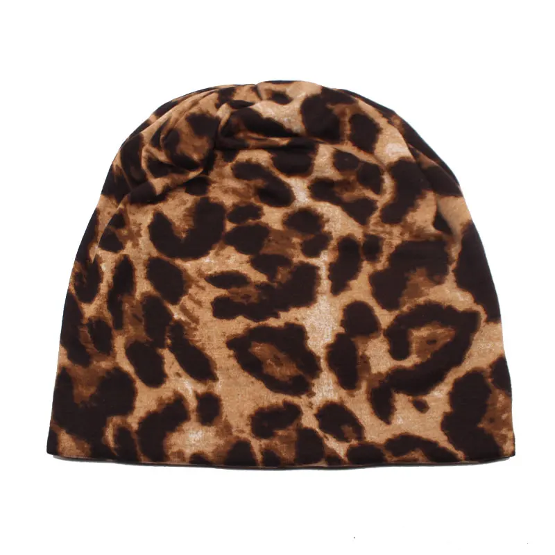 Winter Hats For Women Beanies Knitted Hat Skullies Brimless Men\'s Gorras Bonnet Leopard Male Beanie Warm Thick Winter Hat Cap