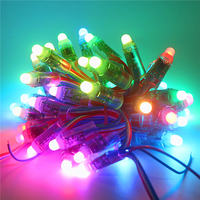 50leds/lot 12mm WS2811 2811 IC Full Color LED Module Light Input 5V 12V IP68 Waterproof RGB Color Digital LED Pixel String