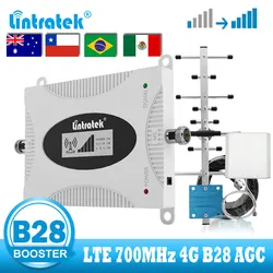 lintratek B28 LTE 4G Signal Booster 700 Cellular Amplifier Mobile cell phone 4G Band 28 Repeater internet 700MHz AGC Cellphone