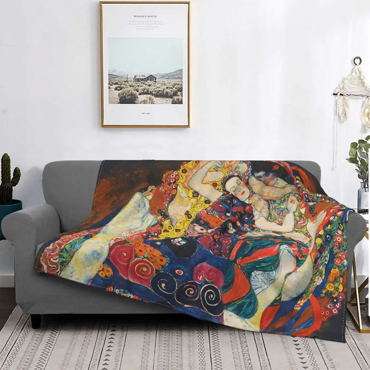 

The Virgin, Gustav Klimt,1913 Poster Carpet Flocking Textile A Hot Bed Blanket Bed Covers Luxury Blanket Blanket Flannel Blanket