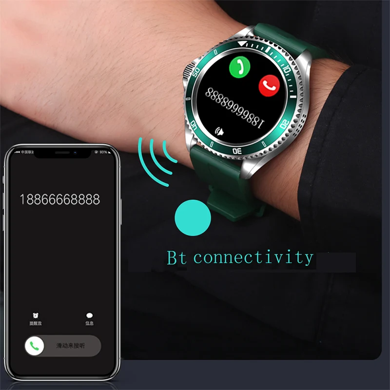 JingTider Z69 Jam Tangan Pintar Pria Wanita Jam Tangan Olahraga Antik Bisnis Jam Tangan Pintar Kebugaran BT Menjawab Panggilan Musik 1.28 "untuk Android IOS
