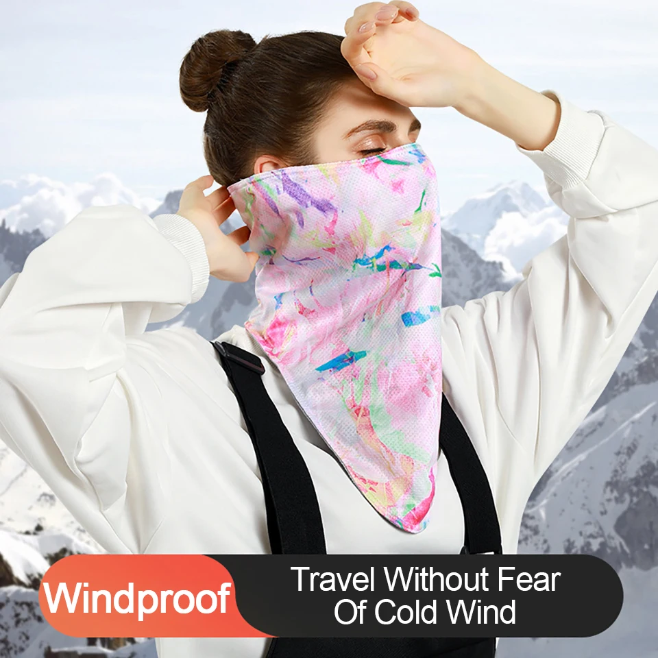 KoKossi Winter Warmth Ski Sports Bandana Ear Protection Windproof Plus Velvet Mask Outdoor Cycling Hiking Snowboard Headwear